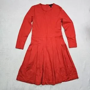 knee length dresses for ladies Clare 3/4 Sleeve Wide Neck Dress in Ponte Knit Navy / 0